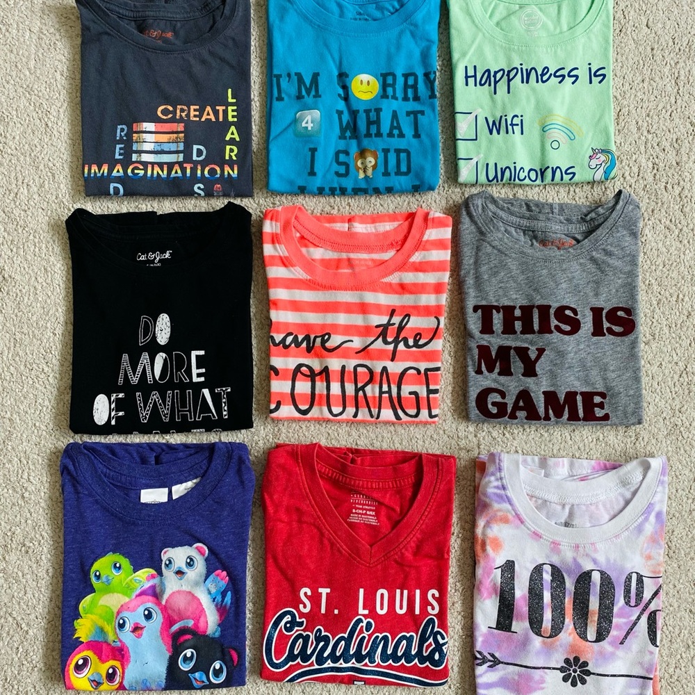 Girls short sleeves shirts size 6